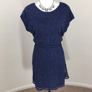 Navy blue lace dress